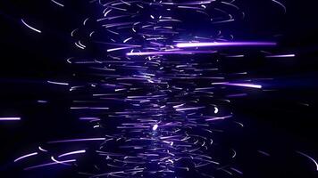 Abstraction. Infinite purple energy from circles. Particle background. Science. video