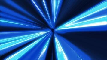 Blue energy tunnel frame with futuristic electric field particles and lines of high-tech energy. Abstract background. Video in high quality 4k, motion design