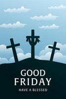 vector design good friday vertical banner illustration