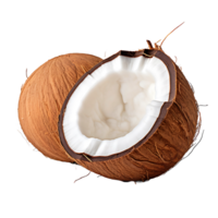 AI generated See Through Coconut Presentation png