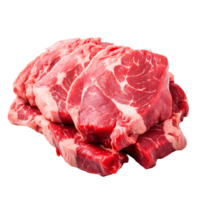ai gegenereerd Doorzichtig achtergrond presentatie van rauw vlees kwaliteit png