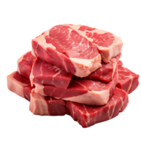 ai generato chiaro crudo carne vetrina nel png