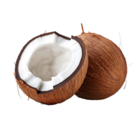 AI generated See Through Coconut on Transparent Ground png