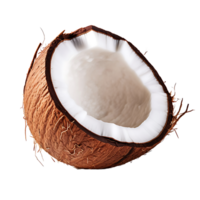 AI generated PNG Image featuring Coconut Isolation