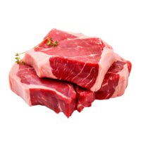 ai generado crudo carne con No antecedentes desorden png