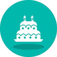 Birthday cake Vector Icon