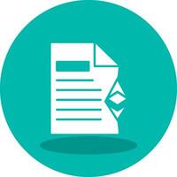 Ethereum Document Vector Icon