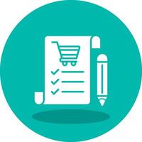 icono de vector de lista de compras