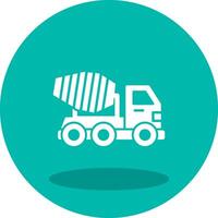 Mixer Truck Vector Icon