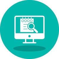 File Search Computer Vector Icon