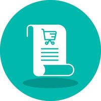 icono de vector de lista de compras