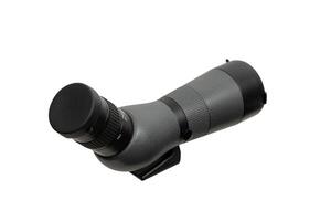 Modern spyglass. Long-range observation device. Monocular isolate on a white back photo