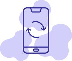 Smartphone Data Sync Vector Icon