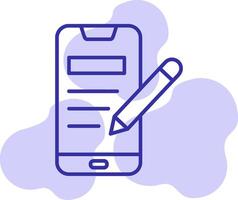 Smartphone Notepad Vector Icon