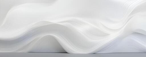 AI generated minimalist wave white background photo