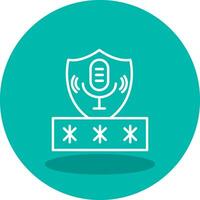 Voice Access Security Vector Icon