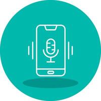 Mobile Voice Assistant Vector Icon