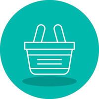 icono de vector de cesta de compras