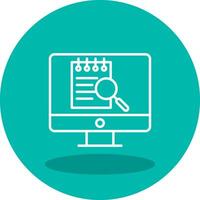 File Search Computer Vector Icon
