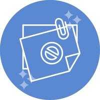 Sticky Notes Ban Vector Icon