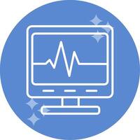 ecg leyendo vector icono