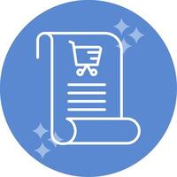 icono de vector de lista de compras