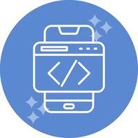 Smartphone Coding Vector Icon