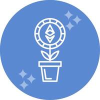 Ethereum Plant Pot Vector Icon