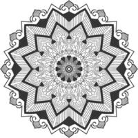 mandala line art arabian style design with dark and golden mood vector