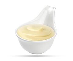 Mayonnaise isolated on white photo