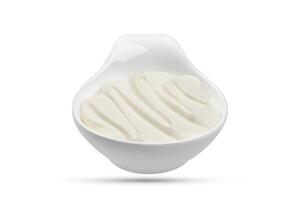 Sour cream isolated on white background photo
