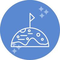 Moon Summit Vector Icon