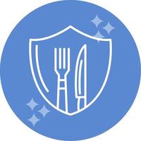 Cutlery Shield Vector Icon