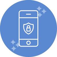 icono de vector de seguridad móvil