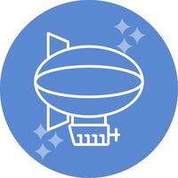 icono de vector de dirigible