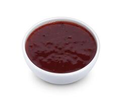 Cranberry sauce isolated on white background photo