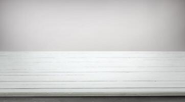 White wooden table for your product presentation photo