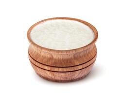 Horseradish sauce isolated on white background photo