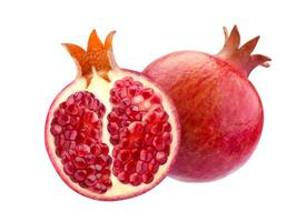 Pomegranate isolated on white background photo