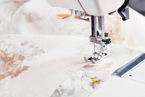 Modern sewing machine, sewing process photo