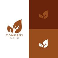 Leaves Emblem Logo for company profile vector
