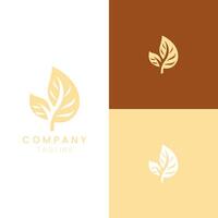 Fresh leaves logo for business vector