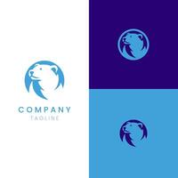 Polar Bear elegance logo simple vector