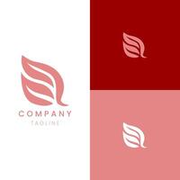Symbolic Leaf Logo design for corporate brand vector