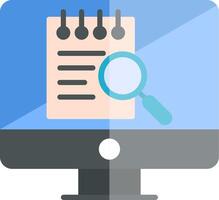 File Search Computer Vector Icon