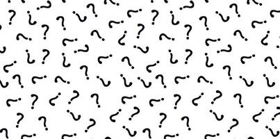 Question mark random pattern background black and white vector