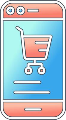Online Phone Marketing Vector Icon