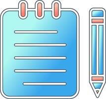 Notes Writing Vector Icon