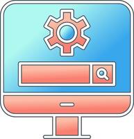 Computer Search Engine Vector Icon