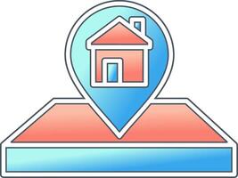 House Location Pin Vector Icon